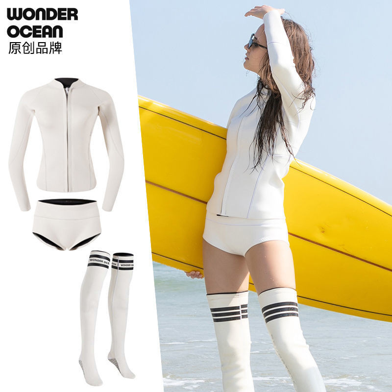 【OMG】 roxy 水母衣 水母衣外套 情侶水母衣 大尺碼水母衣 長袖水母衣 WonderOcean 2mm潛水服分體