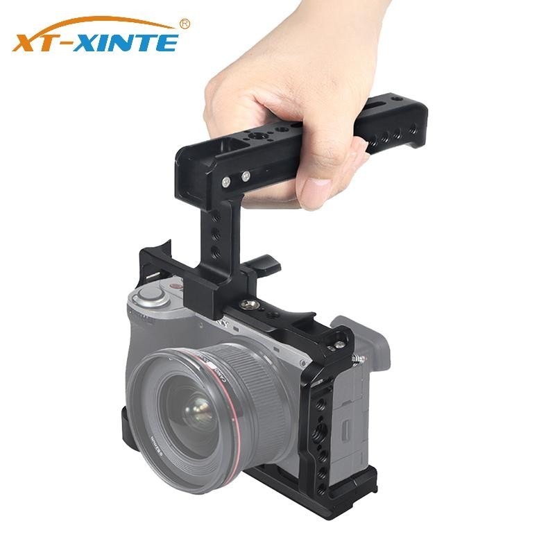Xt-xinte A6700 相機籠架穩定器,適用於帶冷靴安裝 1/4 3/8 螺紋 Arri 定位孔的數碼單反相機籠