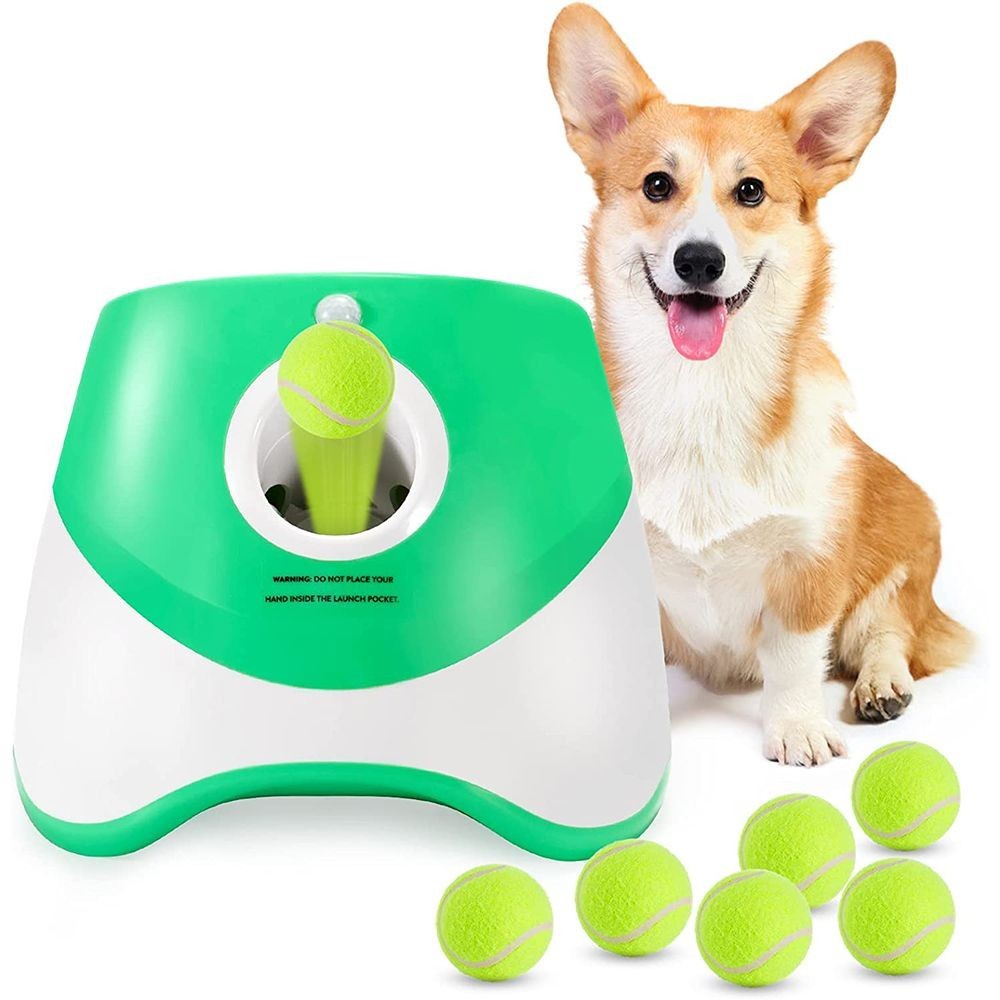 寵物自動狗狗玩具自動發球充電款訓狗陪玩球彈球網球發球機拋球器