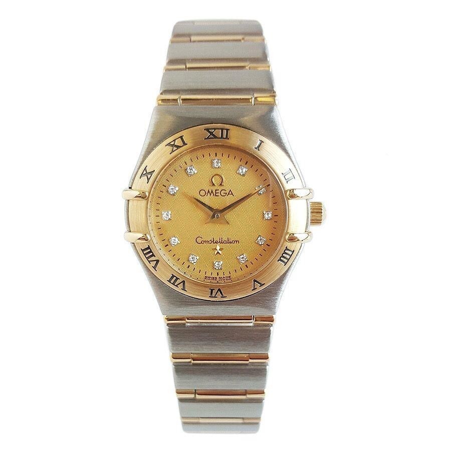Omegafan⌚ Watch 星座系列18K黃金鑲鑽石英機芯手錶女士1262.15.00