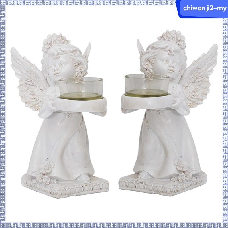 [ChiwanjibaMY] 樹脂天使燭台 Tealight 燭台聖誕裝飾
