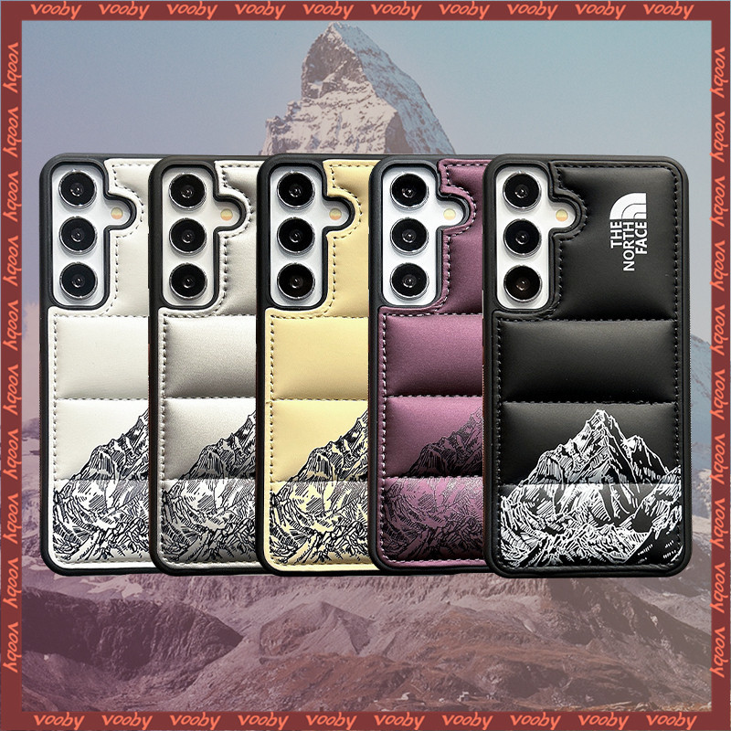 SAMSUNG 潮流時尚nftag經典雪山標誌標籤羽絨服情侶手機殼適用三星s22 S22Ultra S22Plus S2