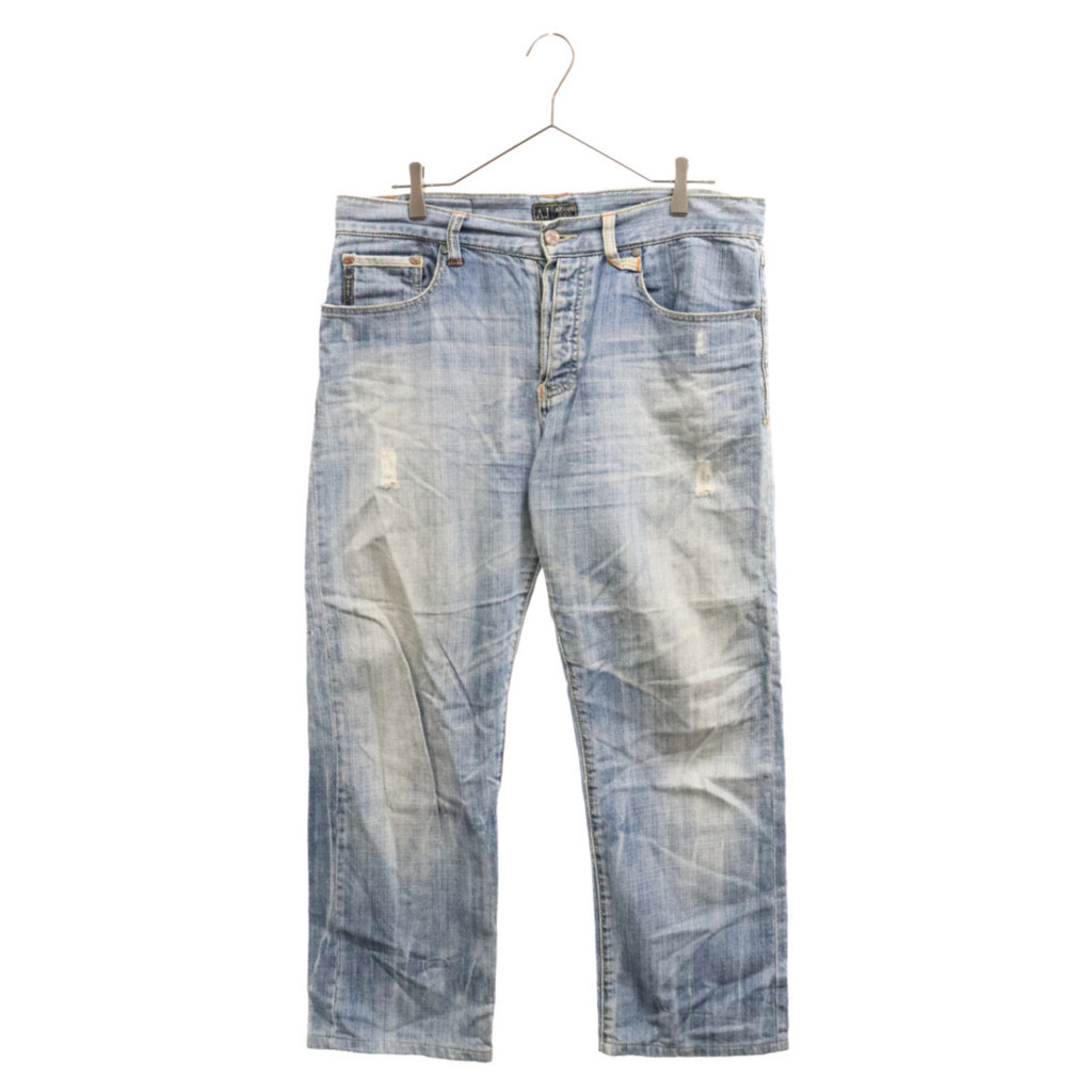 Armani ARMANI JEANS FRAY WASH O牛仔褲 長褲丹寧 扣子 日本直送 二手