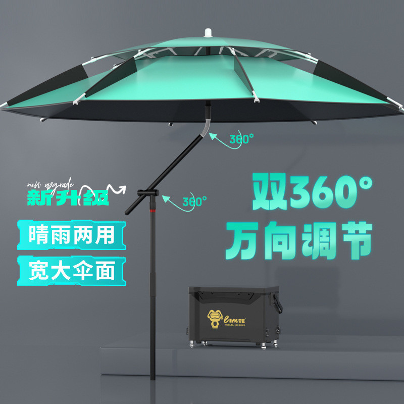 （現貨）釣魚傘遮陽傘柺杖杆萬向大釣傘加厚防晒防風防雨釣傘戶外大傘