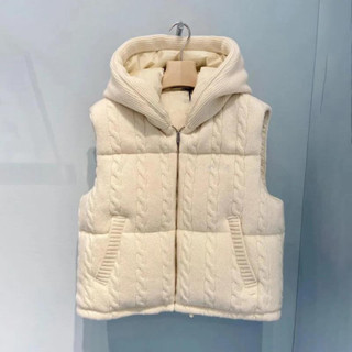 秋冬新款女裝外貿 連帽羽絨棉服短款衣馬甲棉外套上衣顯瘦氣質 韓國背心 連帽背心 羽絨棉背心 馬甲背心 保暖背心 sam