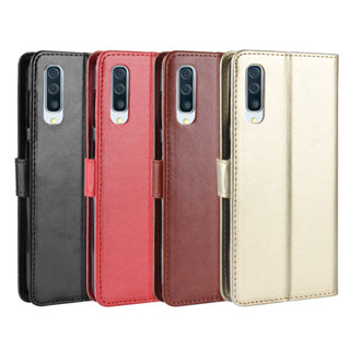 日本書本式防摔殼 三星 Samsung A10手機皮套Galaxy A50S手機殼A11瘋馬紋F62/A31翻蓋421S