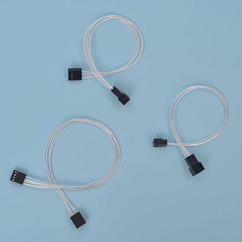 小3Pin/4Pin風扇 延長線 一分二擴展線 高溫 鍍銀銅線0.35平方22AWG