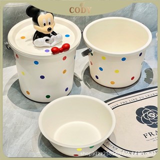 【 Cody生活舘】帶蓋手提水桶臉盆加厚傢用大容量學生宿捨多功能洗澡洗衣桶儲水桶