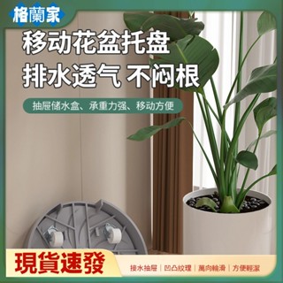 【現貨速發】花盆移動底座 可移動盆栽底座 移動託盤 花盆底座 盆栽底盤 帶輪花架 植物底盤 萬向輪 圓形加厚加固花