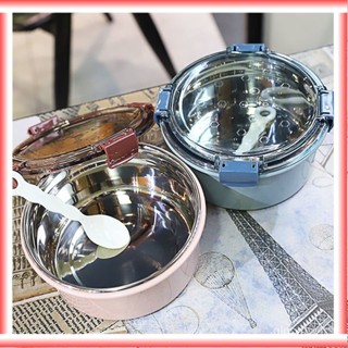 保溫碗上班族304不銹鋼飯盒學生女韓版帶蓋勺宿捨泡麵碗便噹飯盒飯盒 便當盒 餐盒 可微波餐盒 保鮮便當盒 可微波餐盒