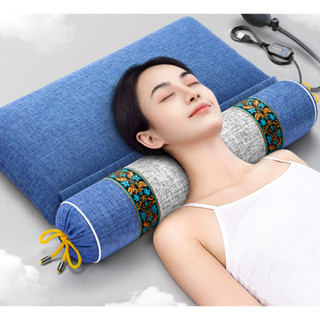 頸椎枕專用睡覺護頸枕艾草加熱助睡眠修復決明子蕎麥皮頸椎保健枕