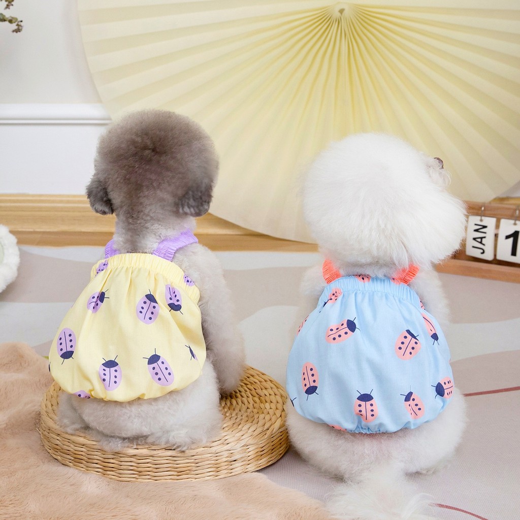 ✓【臺灣出貨】寵物衣服 貓咪衣服 狗狗衣服 寵物吊帶裙子 貓裙子 狗裙子 寵物外穿衣 貓咪外穿衣服 居家衣服 印花寵物背