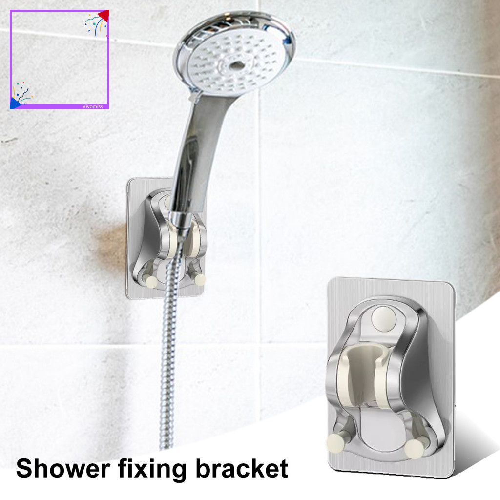 [VM] 可調節淋浴頭安裝可調節自粘淋浴頭支架防水壁掛支架適用於手持式淋浴頭無需鑽孔通用浴室