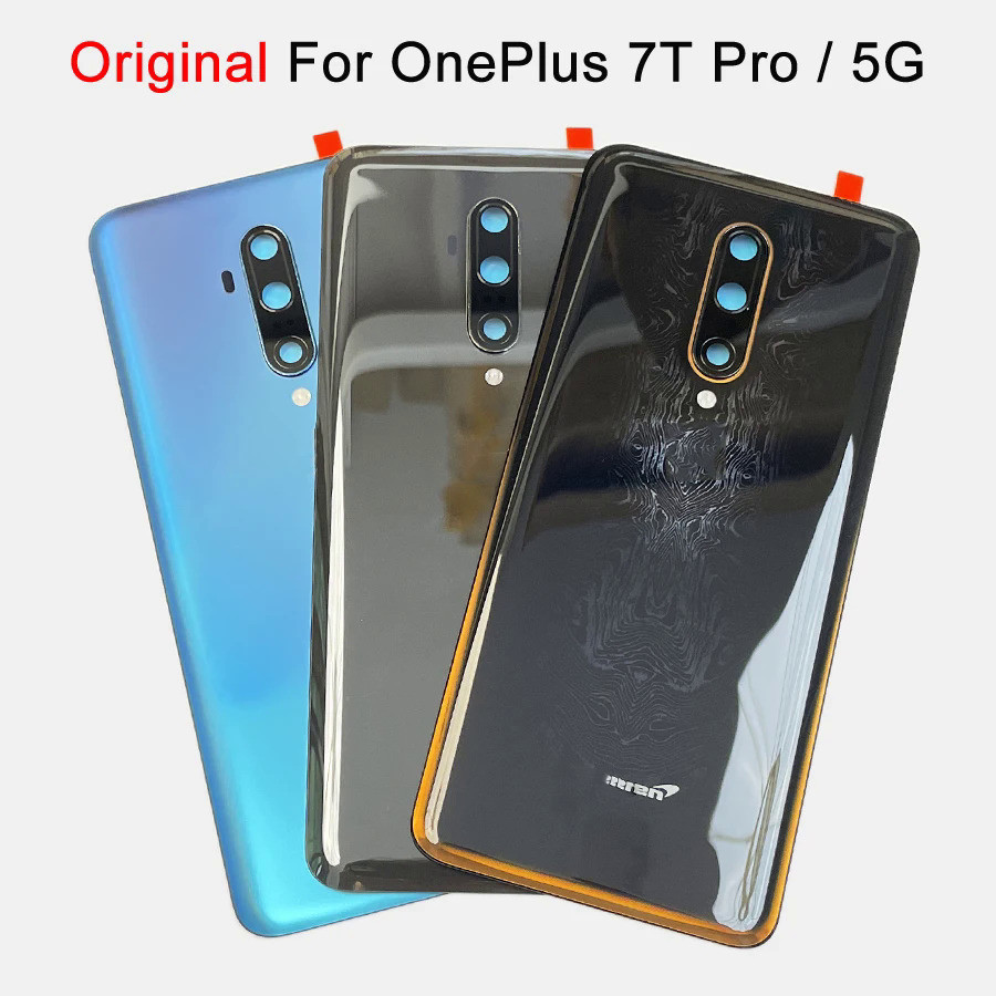 100% 玻璃適用於 OnePlus 7T Pro 5G McLaren 電池蓋門後殼外殼適用於 7Tpro 後蓋帶相機