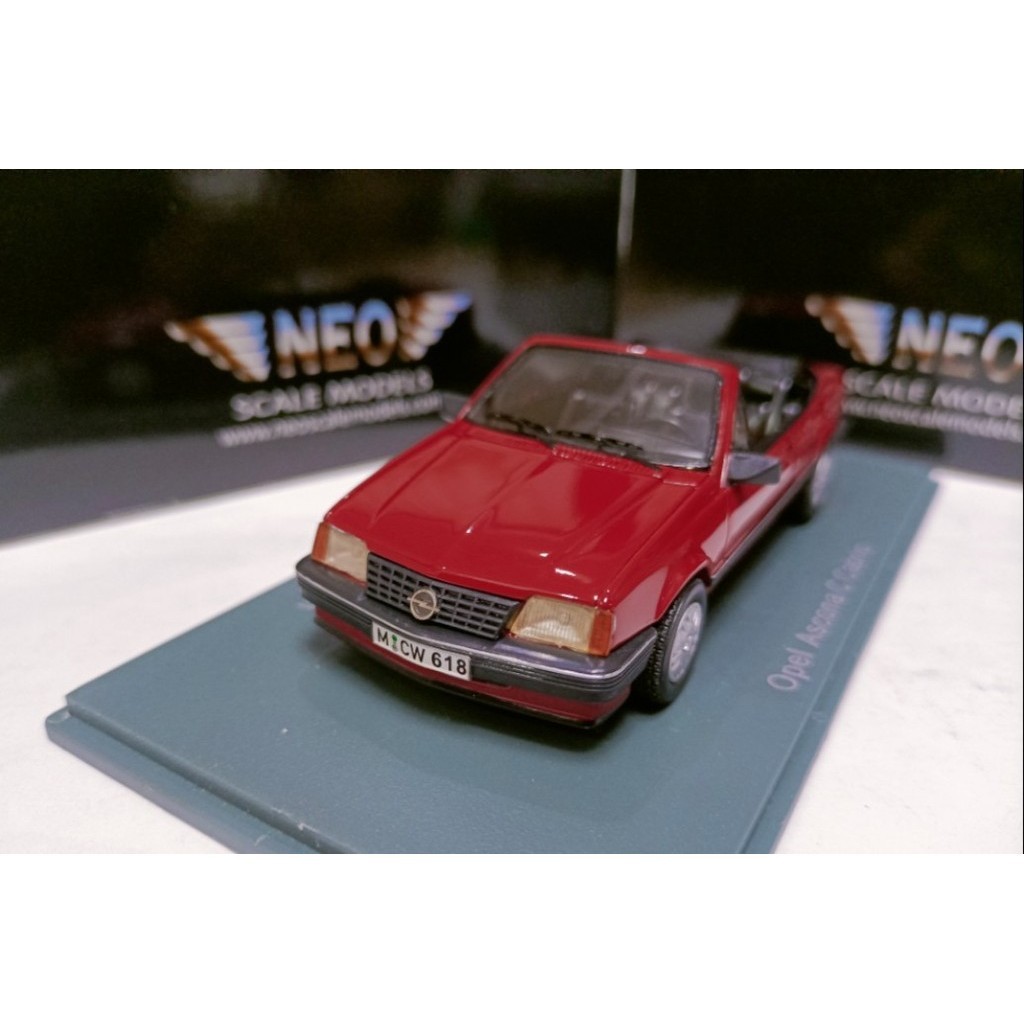Neo 1 43 歐寶雙門敞篷跑車模型 Opel Ascona C Cabrio 1978 紅色