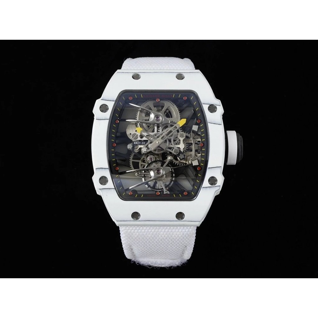 新款手錶RM 27-02  〖陀飛輪機械腕錶碳纖維錶殼