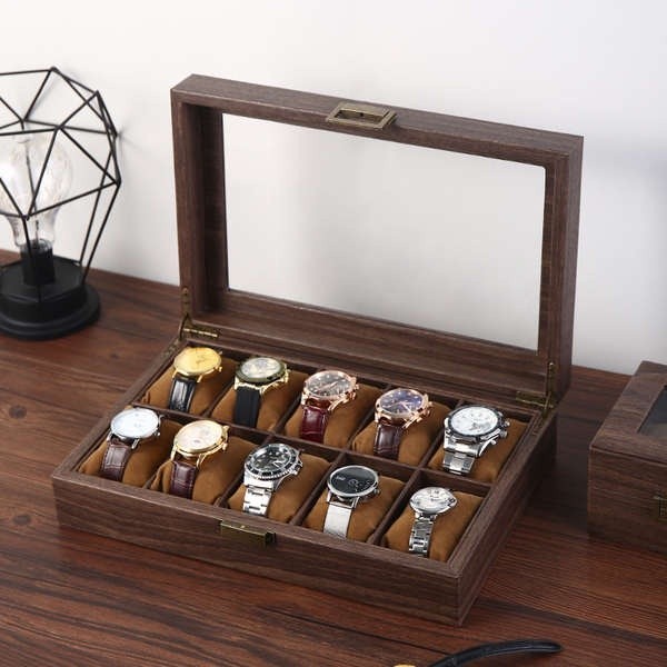 貝貝⭐ 手錶收納盒高檔多隻放手錶的盒子單隻裝3位5位手錶飾品收納盒創意 ⭐優選