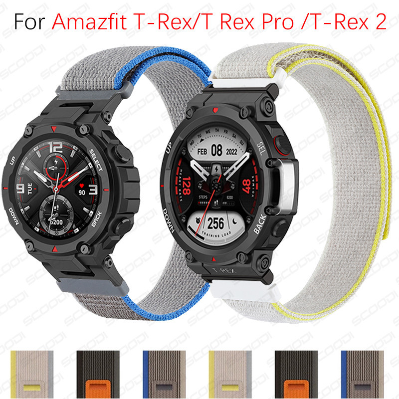 Huami Amazfit T-Rex 2 / T-Rex / T-Rex Pro 尼龍腕帶智能手錶帶腕帶手鍊的越野環帶