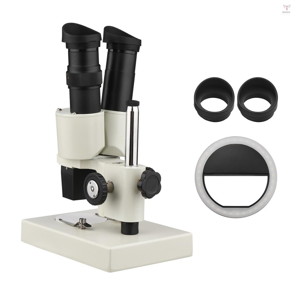 40x 放大立體光學顯微鏡複合雙目顯微鏡適用於家庭學校實驗室生物教育機器零件發短信學生兒童成人