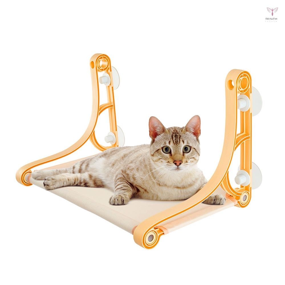 Uurig)貓窗鱸魚貓窗吊床貓休息架360° Sunny Seat for Cats 吸盤式超大空間節省貓床,適用於室內