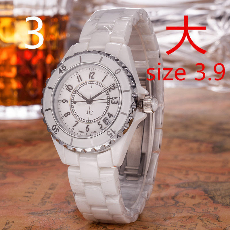 【專櫃同步】INS風楊冪同款白色陶瓷手錶J12小香風情侶手錶男女款石英陶瓷表