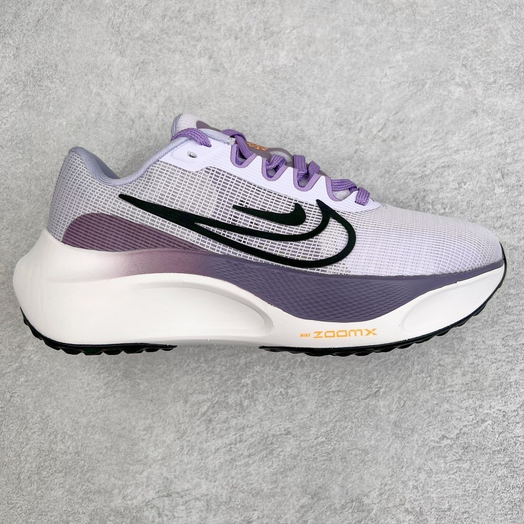 Nike Zoom Fly 5 馬拉松長跑運動休閒緩震碳板跑步鞋 女鞋 紫黑 DM8974-500