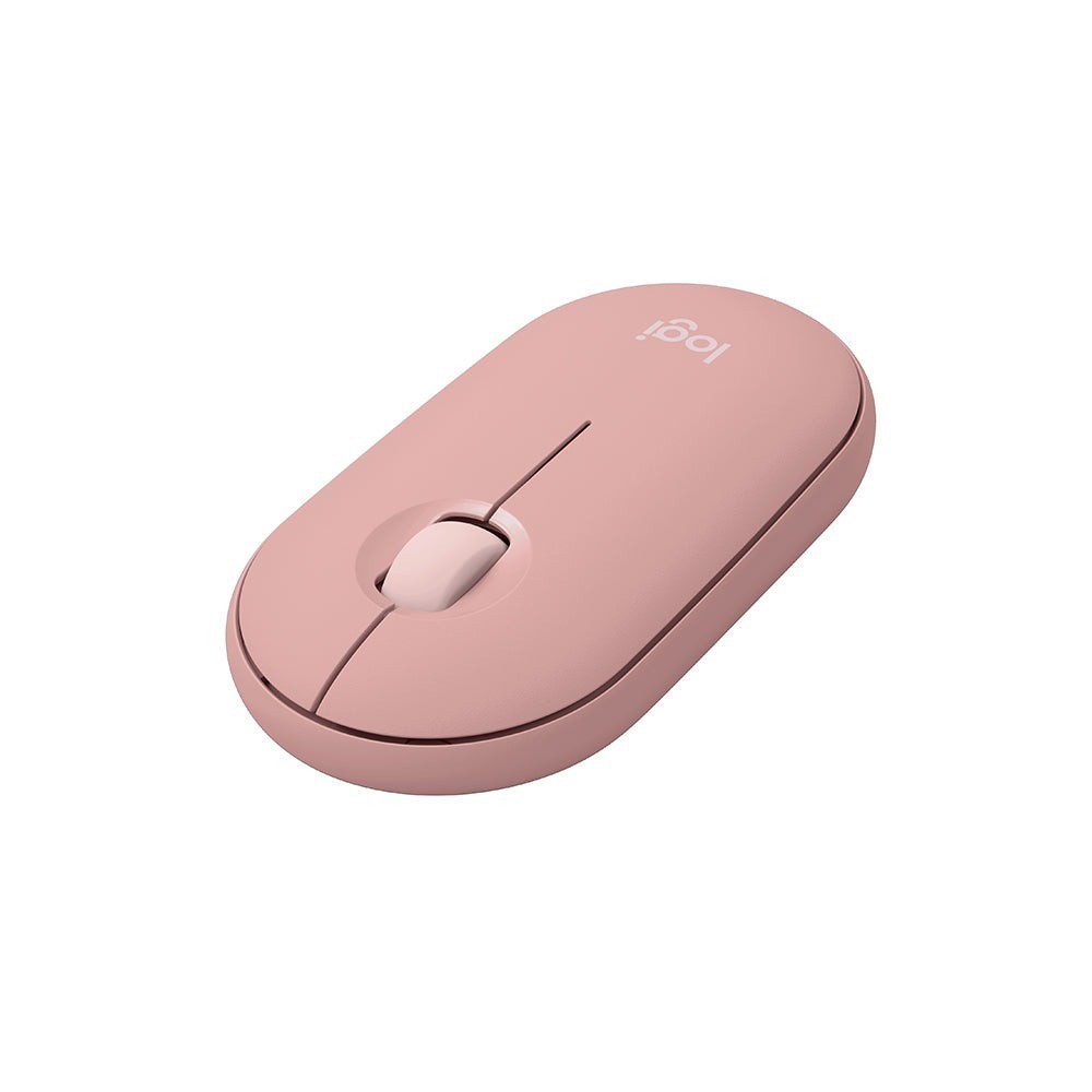 【Logitech 羅技】M350S 鵝卵石無線滑鼠-玫瑰粉