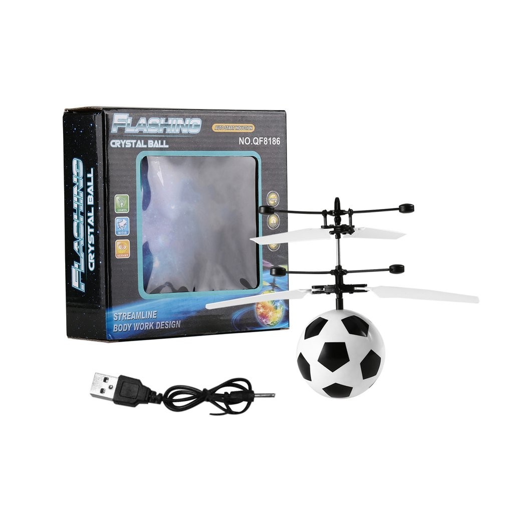 紅外線感應飛行閃光迪斯科 Led 足球直升機兒童玩具