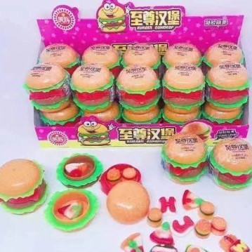 💖古木雜貨店💖至尊漢堡 橡皮糖 創意漢堡糖 凝膠軟糖 漢堡軟糖 QQ糖 兒童零食 糖果 點心