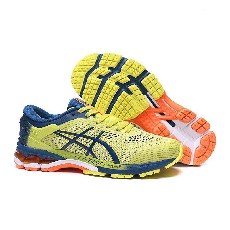 亞瑟士 GEL-KAYANO 26代 穩定緩衝減震跑步鞋 熒光黃 40.5-45