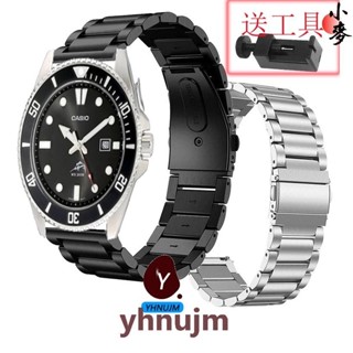 小麥-CASIO MDV106-1A 魚 劍魚金屬 不鏽鋼錶帶 三株錶帶 腕帶 手環MDV106-1A手錶帶