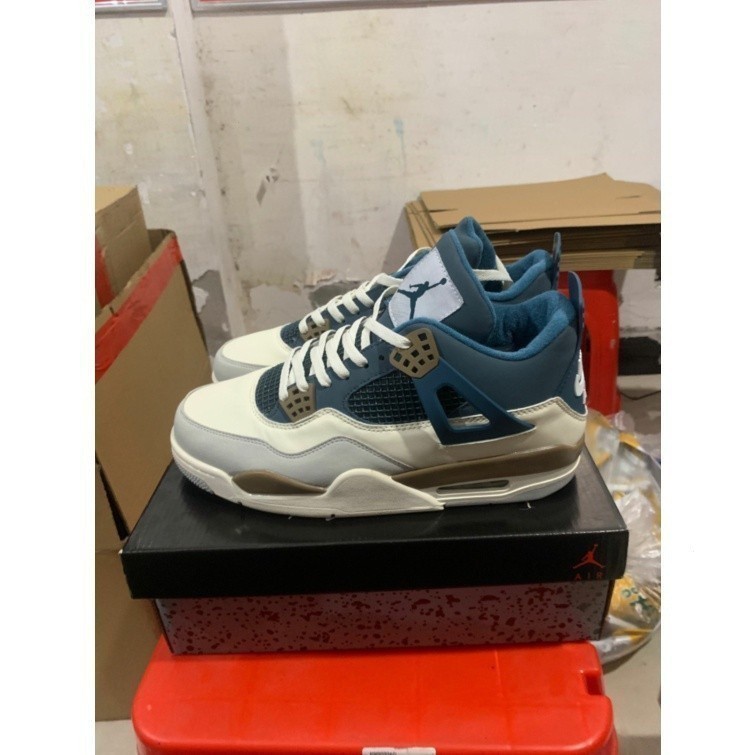 喬4 現貨 Air Jordan 4 Retro Snorlax 白色棕色蘭花運動鞋 AJ4 籃球鞋 DH6927-