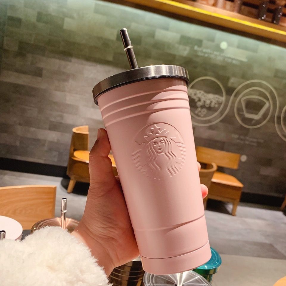 韓國 Starbucks 星巴克不鏽鋼吸管杯 女神保溫杯 保冷杯 小清新隨手杯 大容量咖啡杯 交換禮物 生日禮物