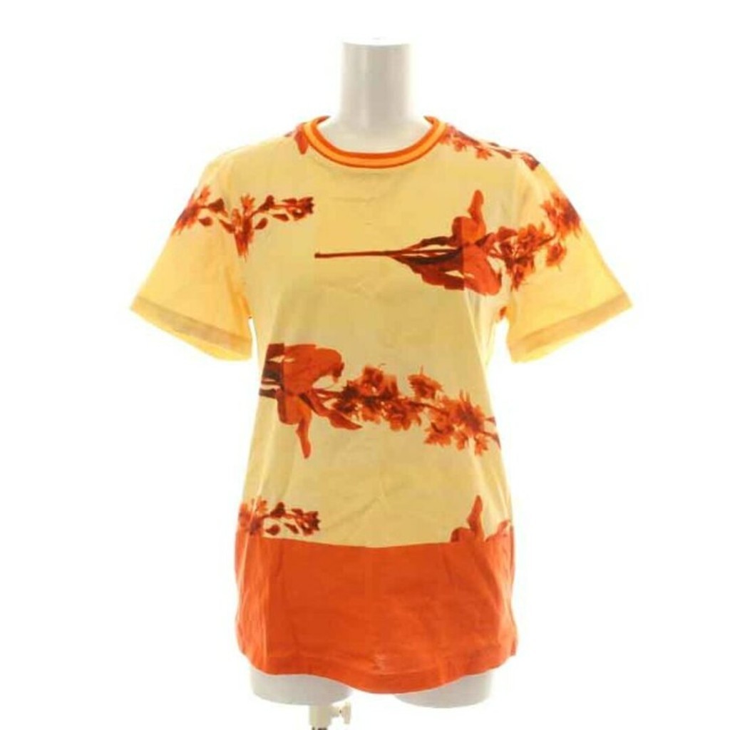 Paul Smith針織上衣 T恤 襯衫圓領 橙色 半袖 黄色 日本直送 二手