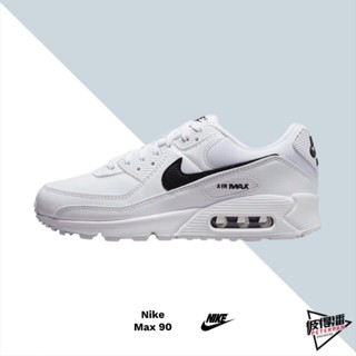 NIKE AIR MAX 90 白黑 皮革 氣墊 網布 女 休閒鞋 DH8010-101