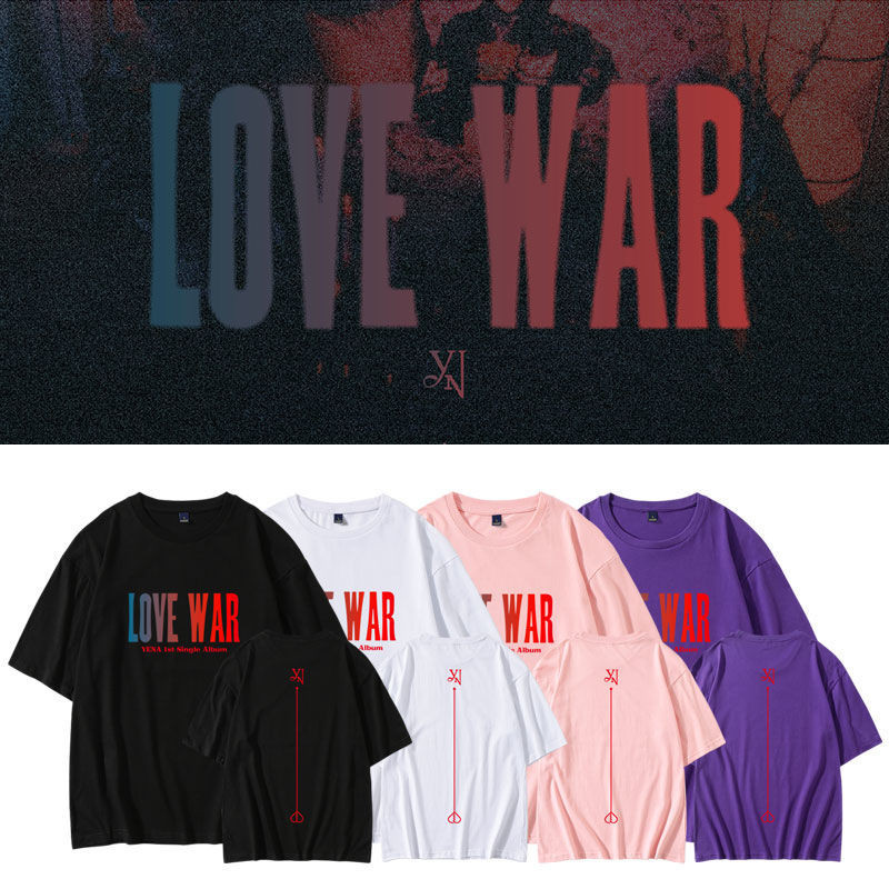 獨家IZONE崔叡娜YENA專輯Love War周邊同款短袖體T恤寬鬆印花打歌衣服