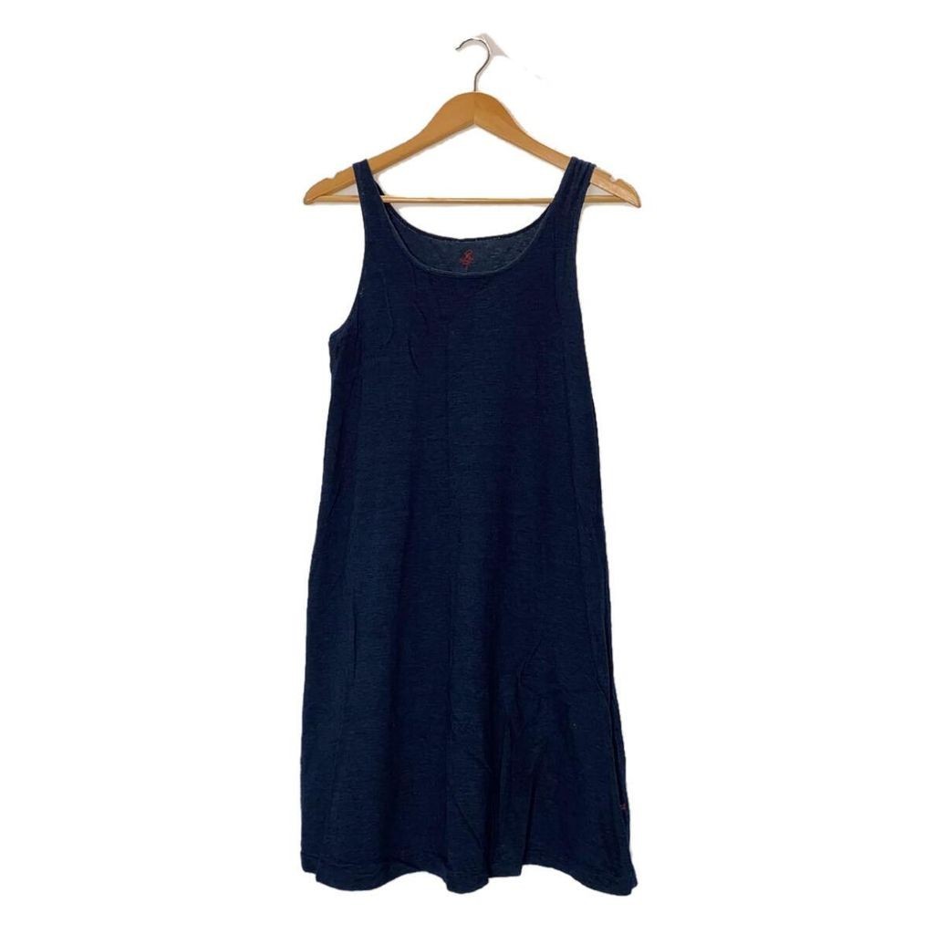 45rpm 洋裝 連身裙藍染 藍色 棉 無袖 日本直送 二手