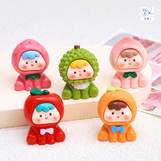 For Jibbitz Crocs 立體水果寶寶卡通公仔diy飾品奶油膠配飾創意小擺件裝飾樹脂配件 XDD