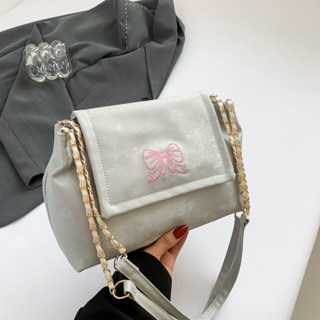 【DOMO】時尚刺繡蝴蝶腋下包包女2024春夏新款手提包大容量百搭鏈條斜挎包