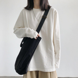 【唯家】春秋長袖T恤女新款白色寬鬆內搭打底衫衣服韓系女裝上衣