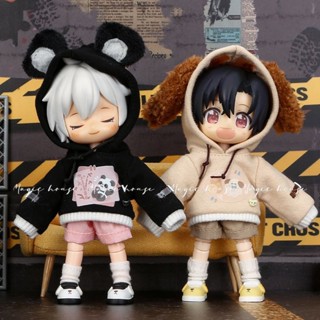 特價 OB11娃衣 熊貓和小狗衛衣 Molly娃娃衣服12分bjd GSC素體UFdoll