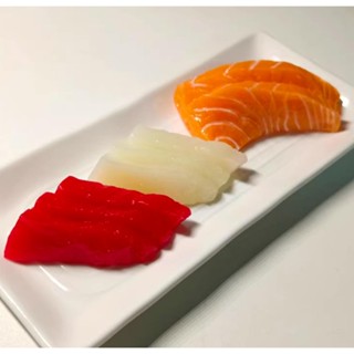 模擬鮭魚片生鮮刺身日本料理壽司食物模型櫥窗裝飾兒童拍攝道具