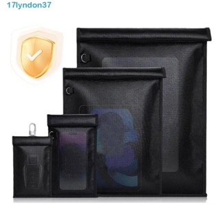 LYNDONB訊號遮蔽袋,防火黑色的RFID號誌遮蔽袋,訊號阻斷器防水的文件袋法拉第袋多用途