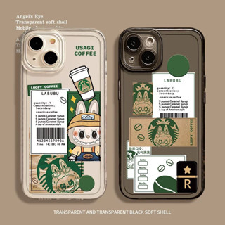 咖啡拉布布適用蘋果16/15Promax復古iPhone14/13手機殼創意女ins