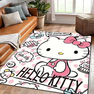三麗鷗 Hello Kitty 印花地毯客廳兒童房家居裝飾粉色臥室裝飾區防滑地墊