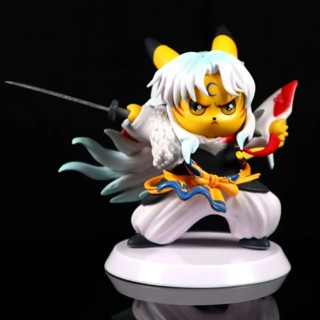 （現貨速發）YaoRui精選寵物小精靈 Q版 皮卡丘COS殺生丸 車載 公仔 擺件 盒裝 禮物