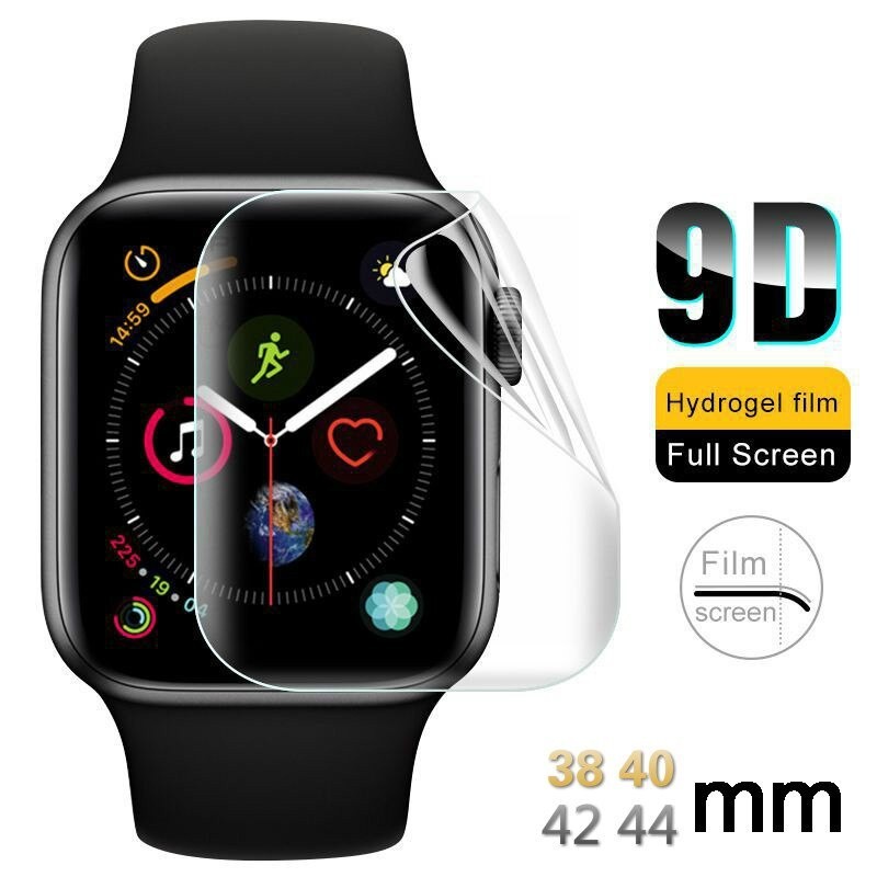 適用蘋果手錶水凝膜 適用 Apple Watch 7/6/SE/5/4/3/2 40 42 44mm 38手錶膜 保護貼