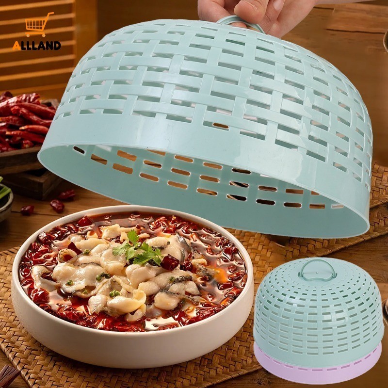 圓形塑料食品餐罩傘式可折疊餐桌防蠅蚊保護罩廚房配件
