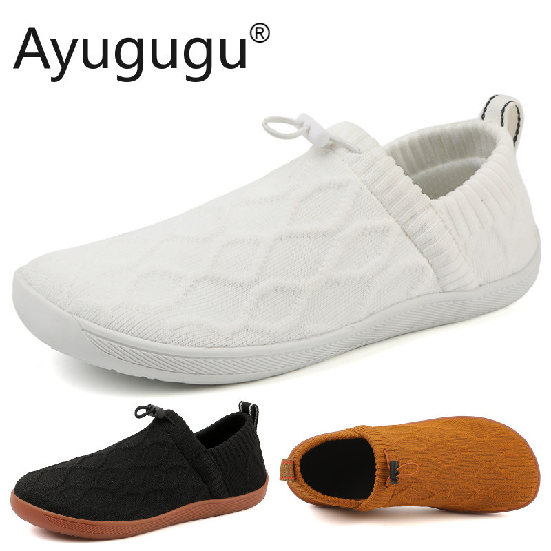 Ayugugu 寬趾赤腳鞋透氣輕便極簡鞋男女士一腳蹬運動鞋拇指外翻步行鞋
