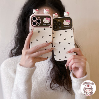 Iphone 15 Pro Max 手機殼 Ins 韓國 3D 可愛粉色小貓耳朵玩具油畫手腕手鍊手機殼兼容 IPhone